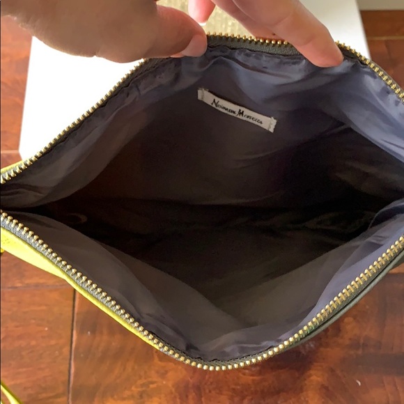 Yellow /Grey Color Block Wristlet Clutch - new - Picture 5 of 8